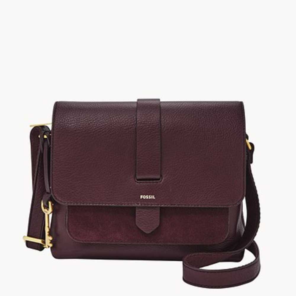 Fossil Kinley Small Crossbody Fig Leather